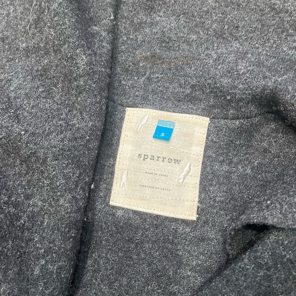 Anthropologie Sparrow 100% Wool Split Neck/drape Asymmetrical Cardigan Gray - Picture 14 of 14